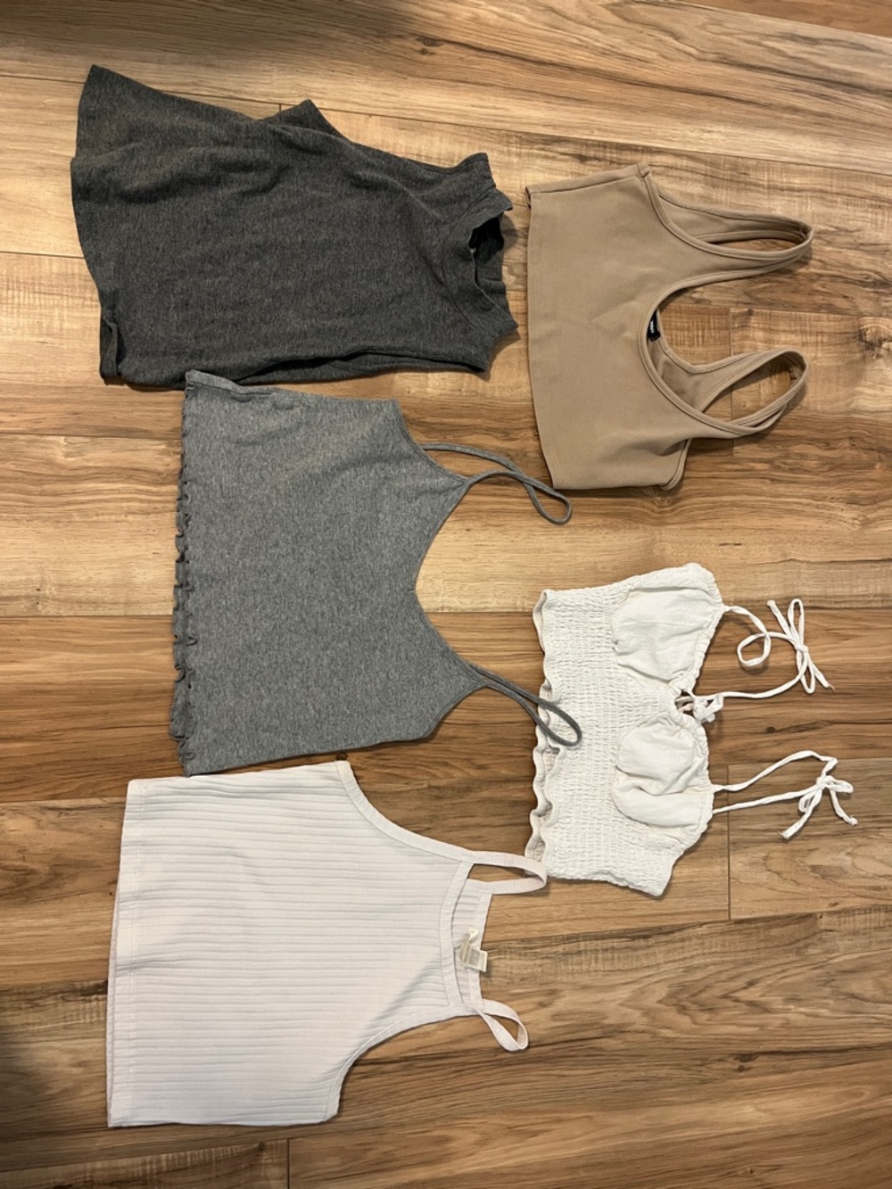 Urban Outfitters Tank Top Bundle — Charcoal, Gray, White, Taupe